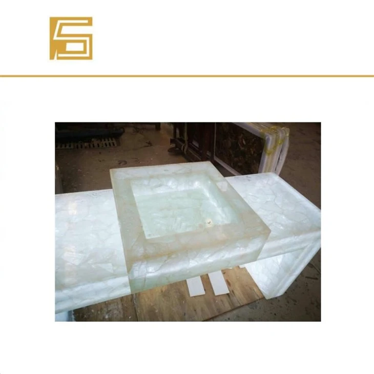 Led Lighted Translucent Marble Bar Counter