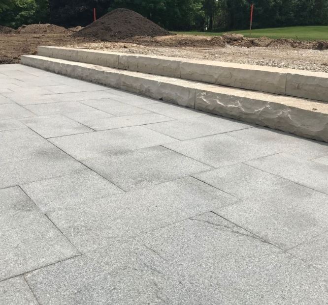 Grey Granite Bricks Bush Hammered Granite Pavers